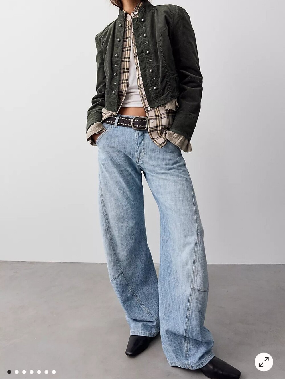 Free People We The Free Highland Low-Rise Twisted Bowed Jeans 26
